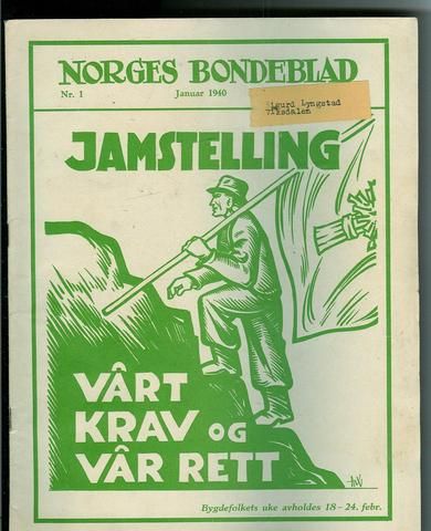 1940,nr 001,                     NORGES BONDEBLAD.