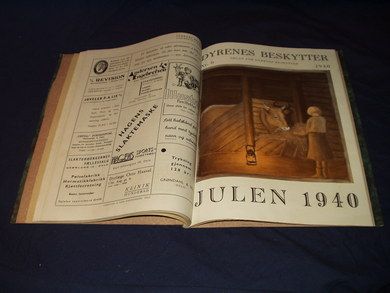 Innbunden bok av bladet Dyrenes beskytter 1940