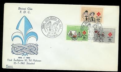 1962, 22.7,                               FDC fra Tyrkia.