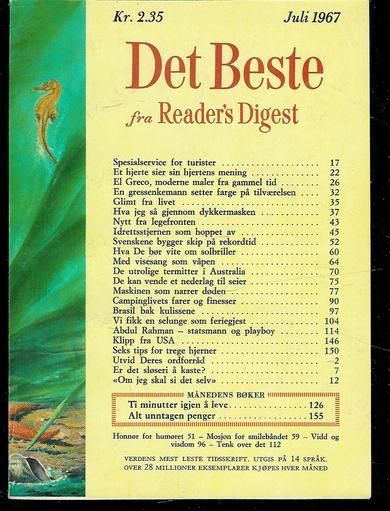 1967,nr 007, Det Beste fra Reader's Digest.