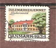 1934, julemerke fra Danmark, stempla.