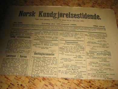 1908,nr 239, Norsk Kundgjørelsestidende.