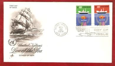 1974, 22. NOV, LAW OF THE SEA, FDC UNITED NATION,