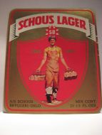 SCHOUS BRYGGERI, SCHOUS LAGER, 50 tallet.