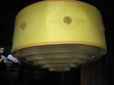 Taklampe fra 60 tallet, må vaskes litt,  ca 35 cm i diameter, 