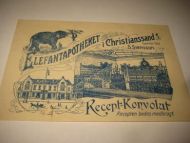 ELEFANT APOTEKET i Christiansand, S. SVENSON, tidleg 1900