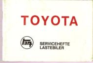 TOYOTA servicehefte lastebiler. 1975