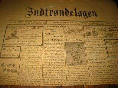 1916,nr 040, Indtrøndelagen. 