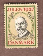 1927, julemerke fra Danmark, ubrukt