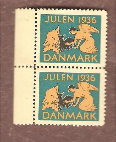 1936, julemerke fra Danmark, ustempla.