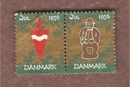 1956, julemerke fra Danmark, ustempla.