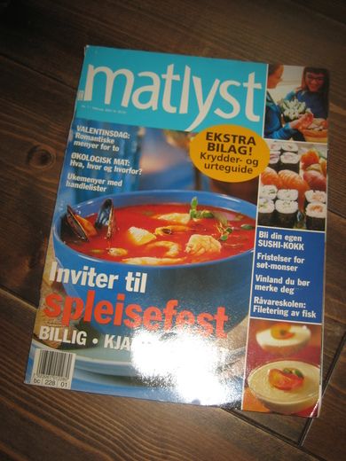 2001,nr 001, matlyst.