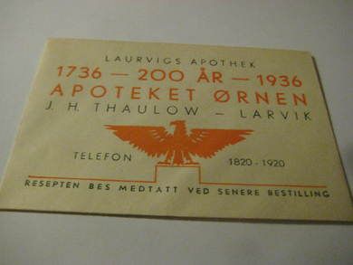 LAURVIGS APOTHEK, 30 tallet