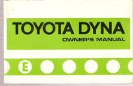 TOYOTA DYNA OWNERS MANUAL. 1976