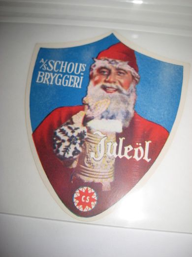 Juleøl, fra Schous Bryggeri, 50 tallet.