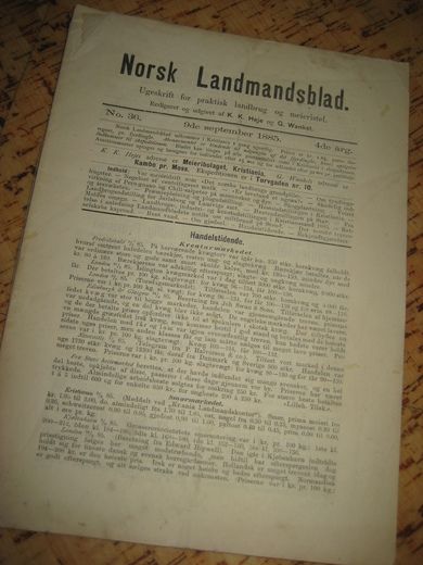 1885,nr 036, Norsk Landmandblad.