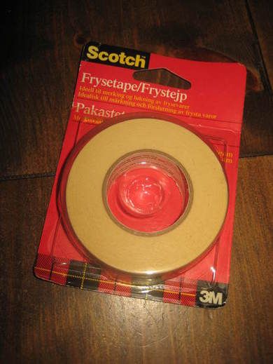 Uåpna pakke med Scotch frysetape, 80-90 tallet.