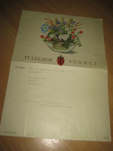 TELEGRAM fra 1963.