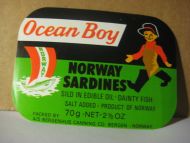 Ocean Boy, fra BERGENHUS CANNING CO, BERGEN. Strøken.