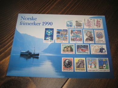 1990, Norske frimerker. Utgitt av postverket. PFT/90.