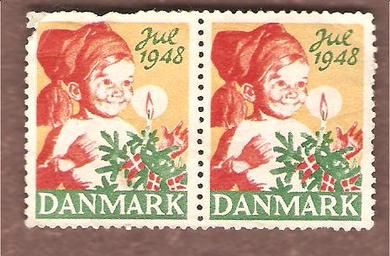 1948, julemerke fra Danmark, ustempla.