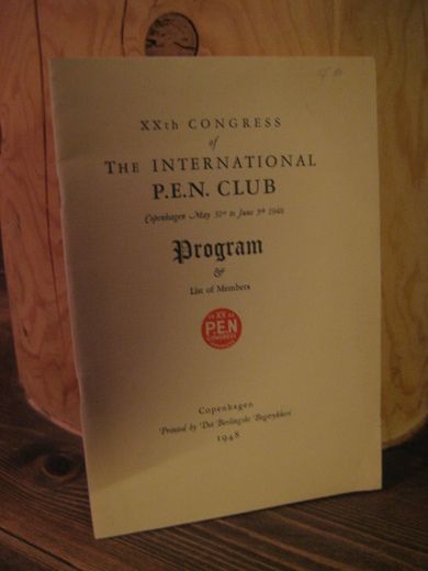 XXth CONGRESS of THE INTERNATIONAL P.E.N. CLUB. 1948