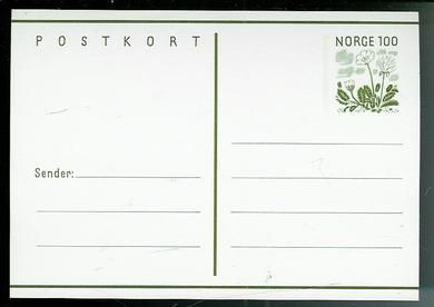 Blomster. POSTKORT fra 1980