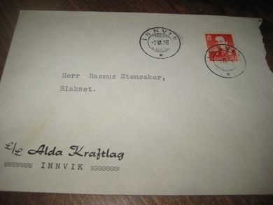 INNVIK, 2 IX 1958. Fra Alda Kraftlag.