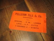 Notatblokk med reklame for PELLERIN FLIS & CO, CHRISTIANIA. 