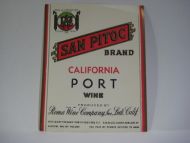 SAN PITOC. CALIFORNIA PORT WINE.