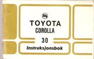 TOYOTA COROLLA 30 Instruksjonsbok. 70 tallet