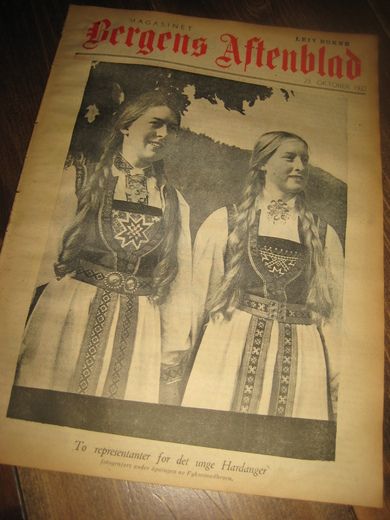 1937, 23. oktober, MAGASINET Bergens Arbeiderblad. 