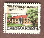 1934, julemerke fra Danmark, stempla.