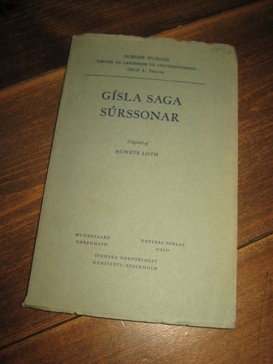 LOTH: GISLA SAGA SURSSONAR. 1968.