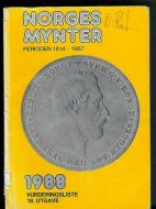 1988, NORGES MYNTER. Vurderingsliste.                    18. utgave.