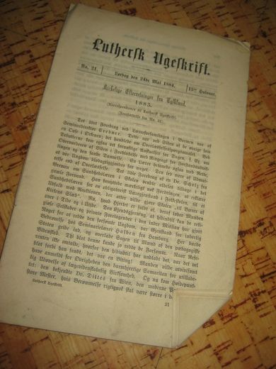 1884,nr 021, Luthersk Ugetidskrift.