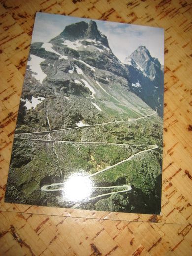 Romsdal, Trollstivegen. Brukt kort stempla KRISTIANSUND 13.8.89.