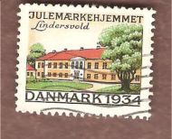 1934, julemerke fra Danmark, stempla.