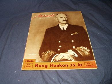 1947,nr 014, Aktuell. Festnummer om Kong Haakon 75 år.