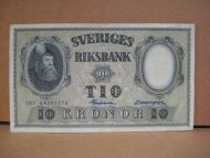 1962, 10 KRONOR, 04365370, meget pen seddel