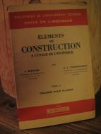 ELEMENTS DE CONSTRUCTION A L'USAGE DE L'INGENIEUR. 1950