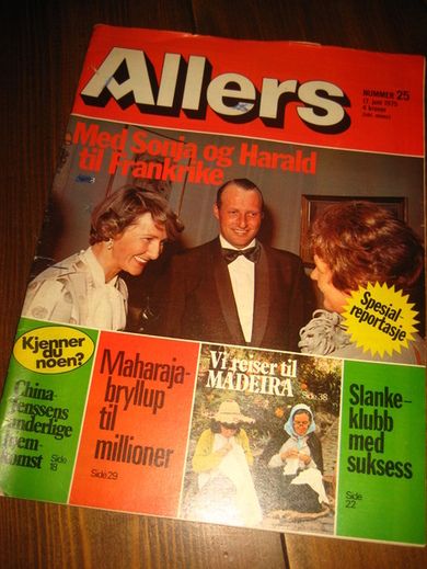 1975,nr 025, Allers. SONJA OG HARALD I FRANKRIKE