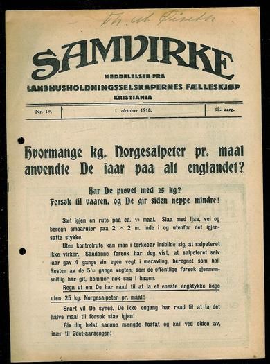 1918,nr 019, SAMVIRKE.