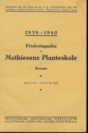 Prisfortegnelse fra Mathiesens Planteskole 1939-40