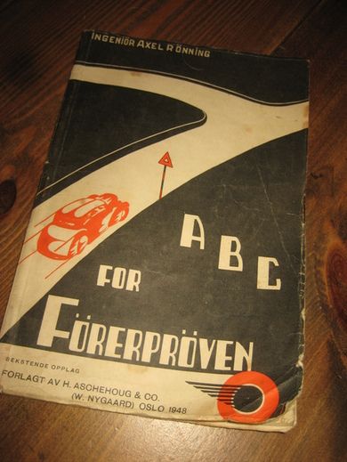 RØNNING. ABC FOR FØRERPRØVEN. 1948.