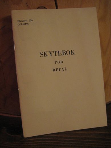 SKYTEBOK FOR BEFAL. 1.9.1960.