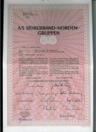 STOREBRAND- NORDEN- GRUPPEN, 1982, aksjebrev nr 9336, 120 aksjer a kr 100.-