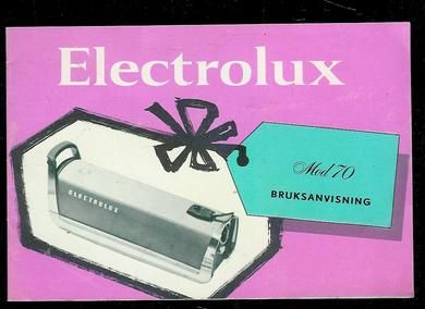 Bruksanvisning for ELEKTROLUX Mod 70.