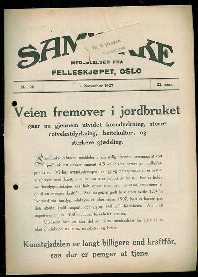 1927,nr 021, SAMVIRKE.