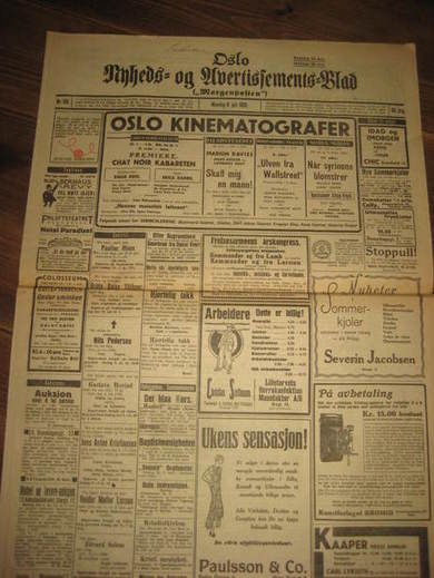 1929,nr 155, Oslo Nyheds og Avertissements Blad. 